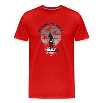 SOUPER - T-shirt bio Premium Homme - rouge - Devant - Damien (186cm)