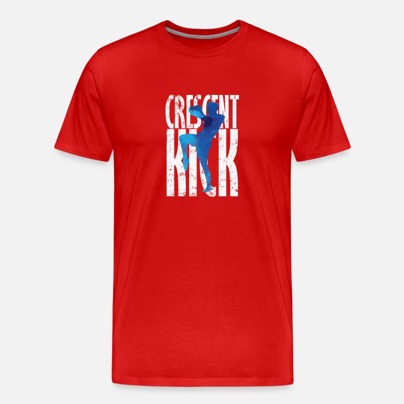 Crescent Kick Kickboxing - Männer Premium Bio T-Shirt - Rot