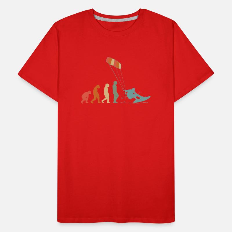 Kitesurf Kiteboard Kitesurfing Vintage Evolution T-shirt bio Premium Homme