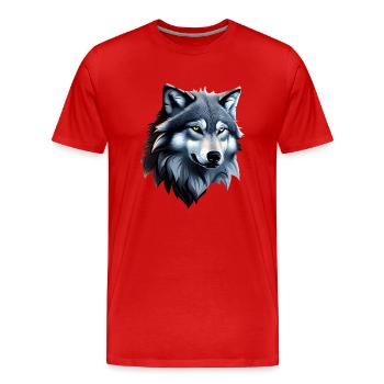 IMG 6531 - T-shirt bio Premium Homme - rouge - Devant - Damien (186cm)