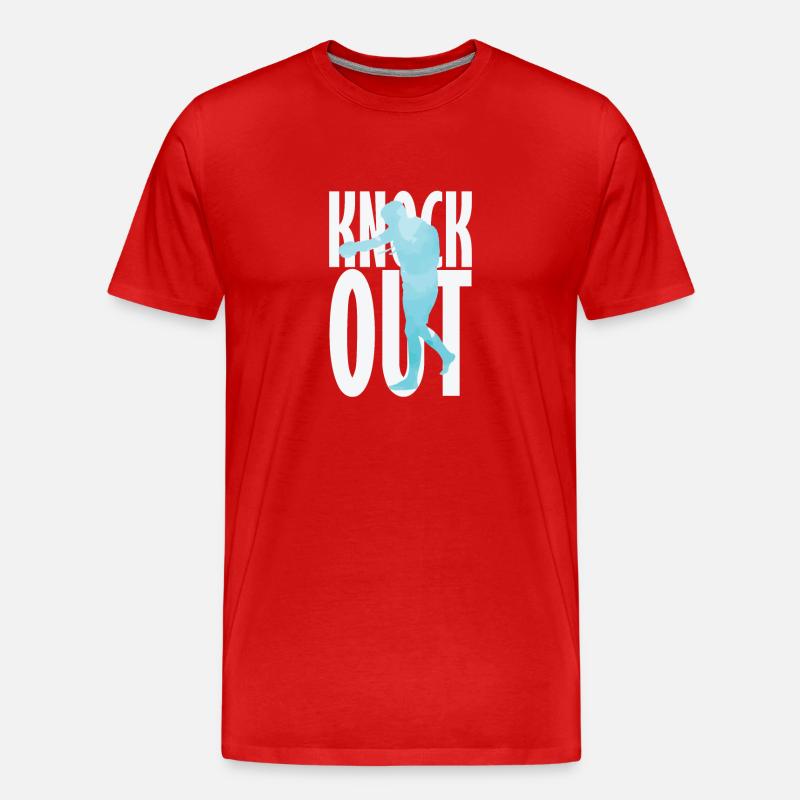 Knock Out Boxen - Männer Premium Bio T-Shirt - Rot