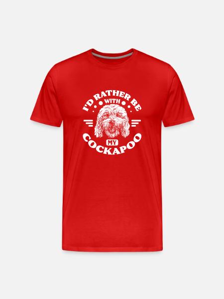 Rather be with my cockapoo - Men's Premium Organic T-Shirt - red