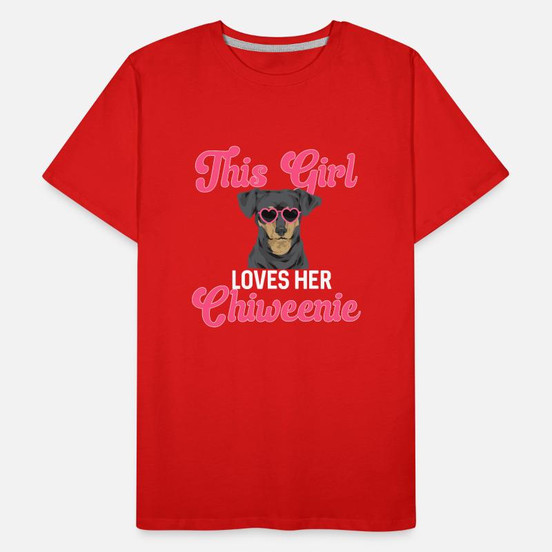 Chiweenie Dog Men's Premium Organic T-Shirt
