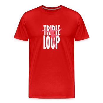 Triple Loop Eiskunstlauf - Männer Premium Bio T-Shirt - Rot - Vorne - Damien (186cm)