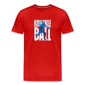 Baseball avec poing américain - T-shirt bio Premium Homme - rouge - Devant - Damien (186cm)