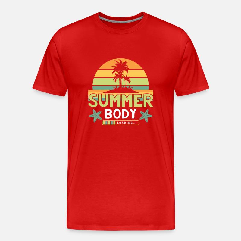 Summer Körper Lädt... - Männer Premium Bio T-Shirt - Rot