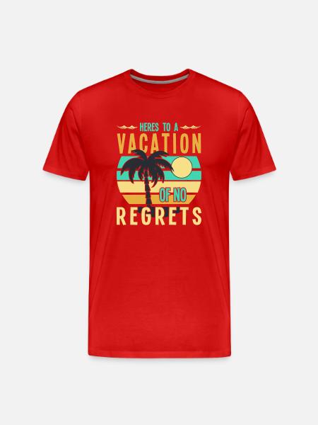 Pour des vacances sans regrets - T-shirt bio Premium Homme - rouge