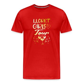 Lloret De Mar Girls Tour Gold - T-shirt bio Premium Homme - rouge - Devant - Damien (186cm)