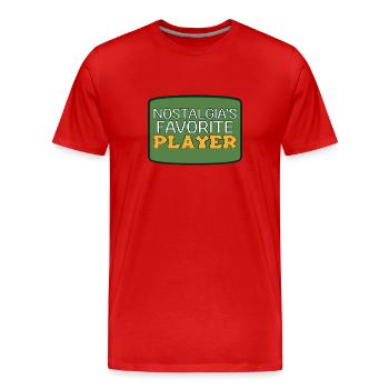 Drôle de culture du jeu rétro - T-shirt bio Premium Homme - rouge - Devant - Damien (186cm)