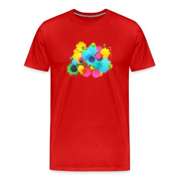 Éclaboussure de peinture de paintball - T-shirt bio Premium Homme - rouge - Devant - Damien (186cm)