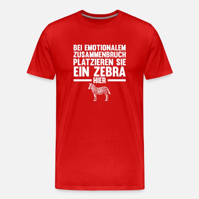 Zebra - Männer Premium Bio T-Shirt - Rot