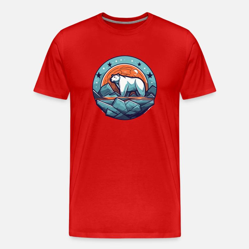 Der letzte Eisbär - Männer Premium Bio T-Shirt - Rot
