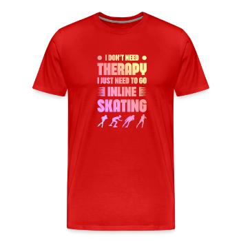 Skate Therapy - Men's Premium Organic T-Shirt - red - Front - Damien (186cm)
