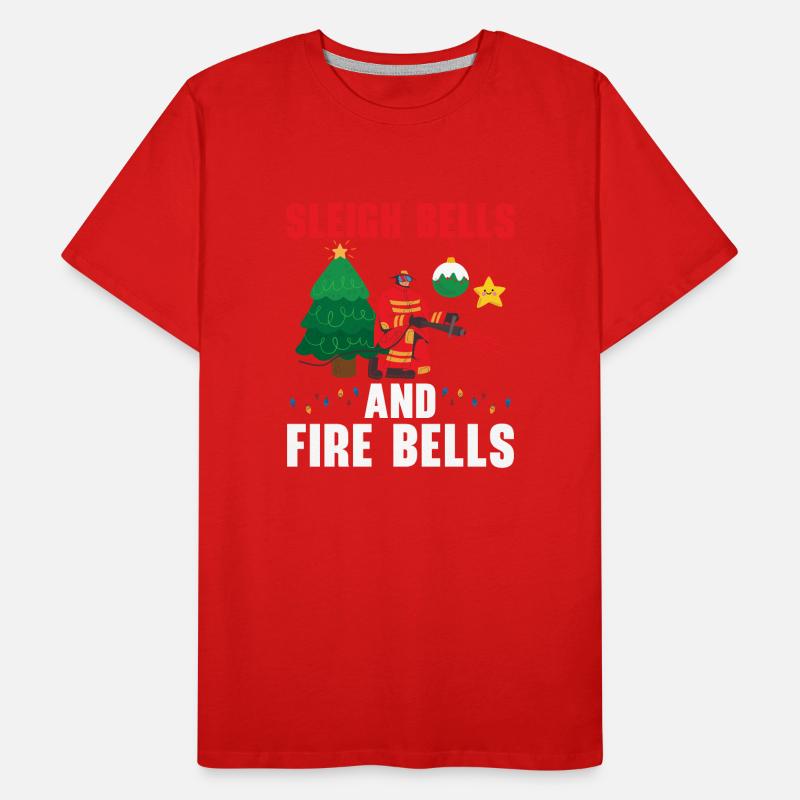 Sleigh bells and fire bells Firefighting Men's Premium Organic T-Shirt