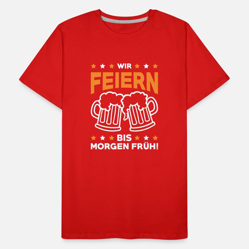 bier feiern Männer Premium Bio T-Shirt