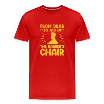 Coiffeur Coiffeur Coiffeur Coiffure Coiffure - T-shirt bio Premium Homme - rouge - Devant - Damien (186cm)