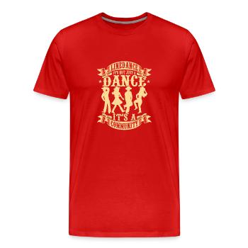 Linedance Ce n’est pas seulement une danse Western Country Mu - T-shirt bio Premium Homme - rouge - Devant - Damien (186cm)