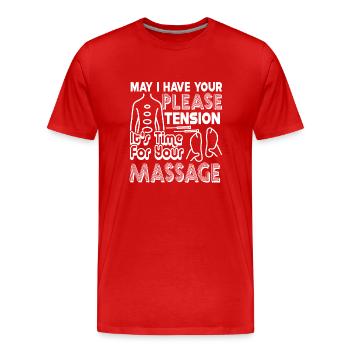 Massage Therapist Time For Your Massage - Men's Premium Organic T-Shirt - red - Front - Damien (186cm)