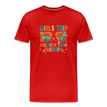Girls Trip Summer Vacation - Men's Premium Organic T-Shirt - red - Front - Damien (186cm)