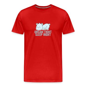 Dream tight, sleep right! Pajamas Pajamas - Men's Premium Organic T-Shirt - red - Front - Damien (186cm)