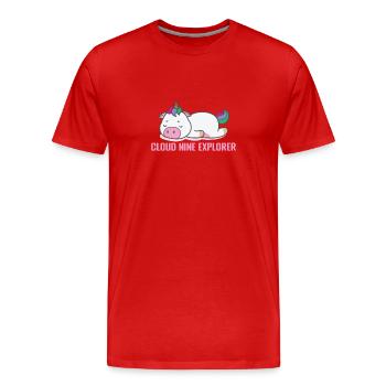 Pyjamas Cloud Nine Explorer Pyjamas - T-shirt bio Premium Homme - rouge - Devant - Damien (186cm)