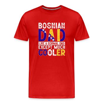 Bosnie-Herzégovine Drapeau Bosnie - T-shirt bio Premium Homme - rouge - Devant - Damien (186cm)