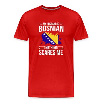 Bosnie-Herzégovine Drapeau Bosnie - T-shirt bio Premium Homme - rouge - Devant - Damien (186cm)