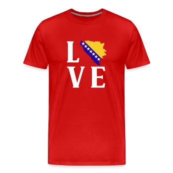 Bosnie-Herzégovine Drapeau Bosnie - T-shirt bio Premium Homme - rouge - Devant - Damien (186cm)