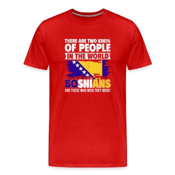 Bosnie-Herzégovine Drapeau Bosnie - T-shirt bio Premium Homme - rouge - Devant - Damien (186cm)