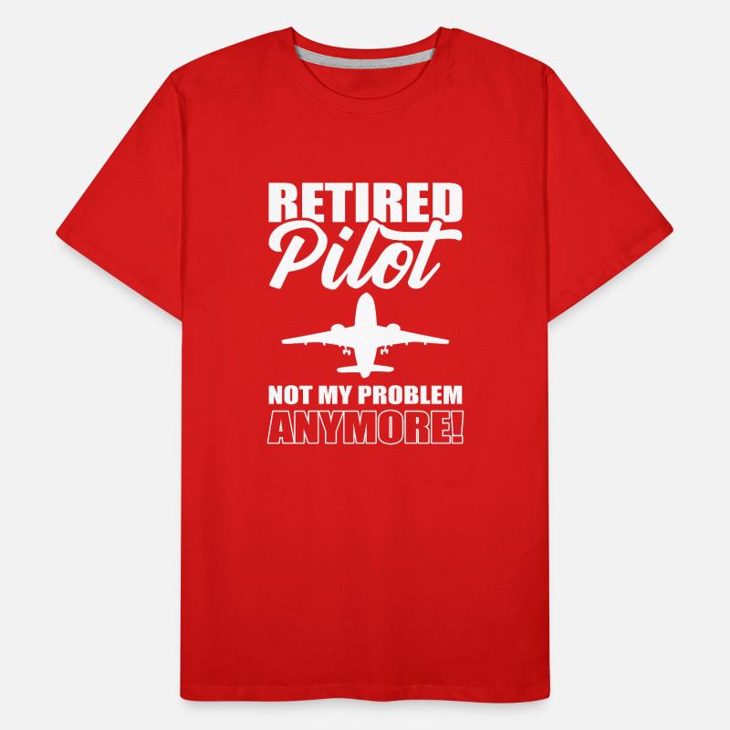 Retired Pilot Not My Problem Anymore Copilot Männer Premium Bio T-Shirt