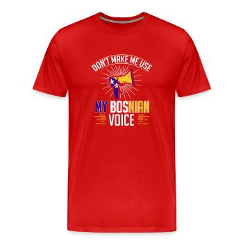 Bosnie-Herzégovine Drapeau Bosnie - T-shirt bio Premium Homme - rouge - Devant - Damien (186cm)