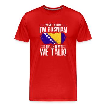 Bosnie-Herzégovine Drapeau Bosnie - T-shirt bio Premium Homme - rouge - Devant - Damien (186cm)