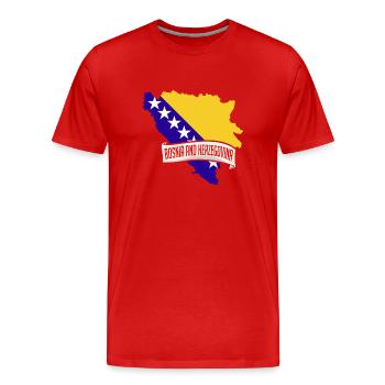 Bosnie-Herzégovine Drapeau Bosnie - T-shirt bio Premium Homme - rouge - Devant - Damien (186cm)
