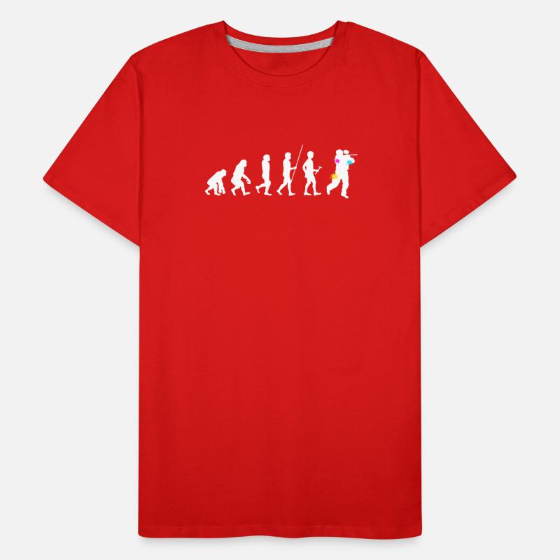 Paintball Human Evolution Paintballing T-shirt bio Premium Homme