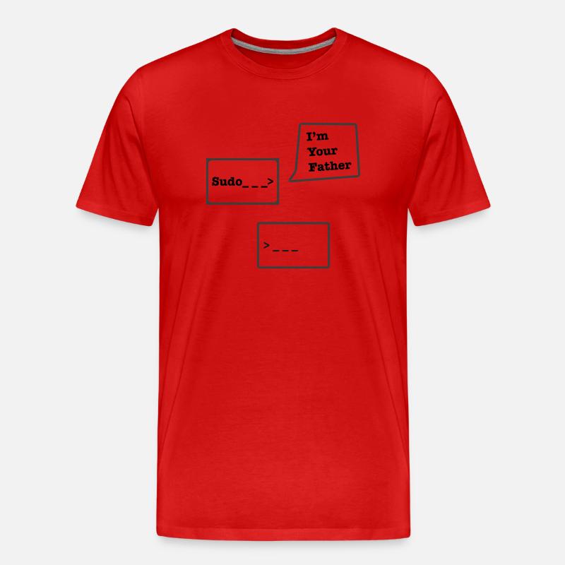 Linux Sudo - Men's Premium Organic T-Shirt - red