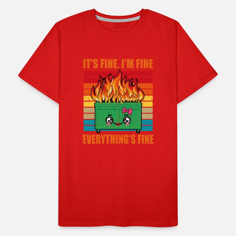 Dumpster Fire It's good that it's good for me Men's Premium Organic T-Shirt