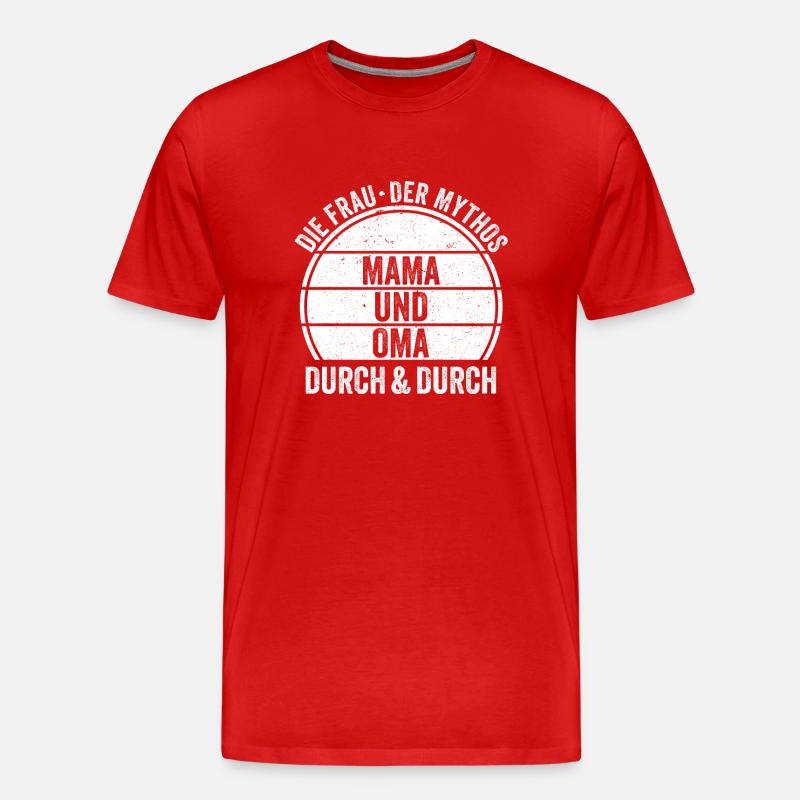 Mutter Großmutter Mama Oma - Männer Premium Bio T-Shirt - Rot