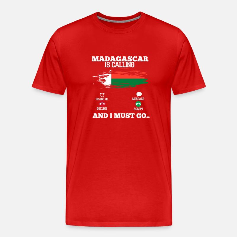 Madagaskar - Männer Premium Bio T-Shirt - Rot