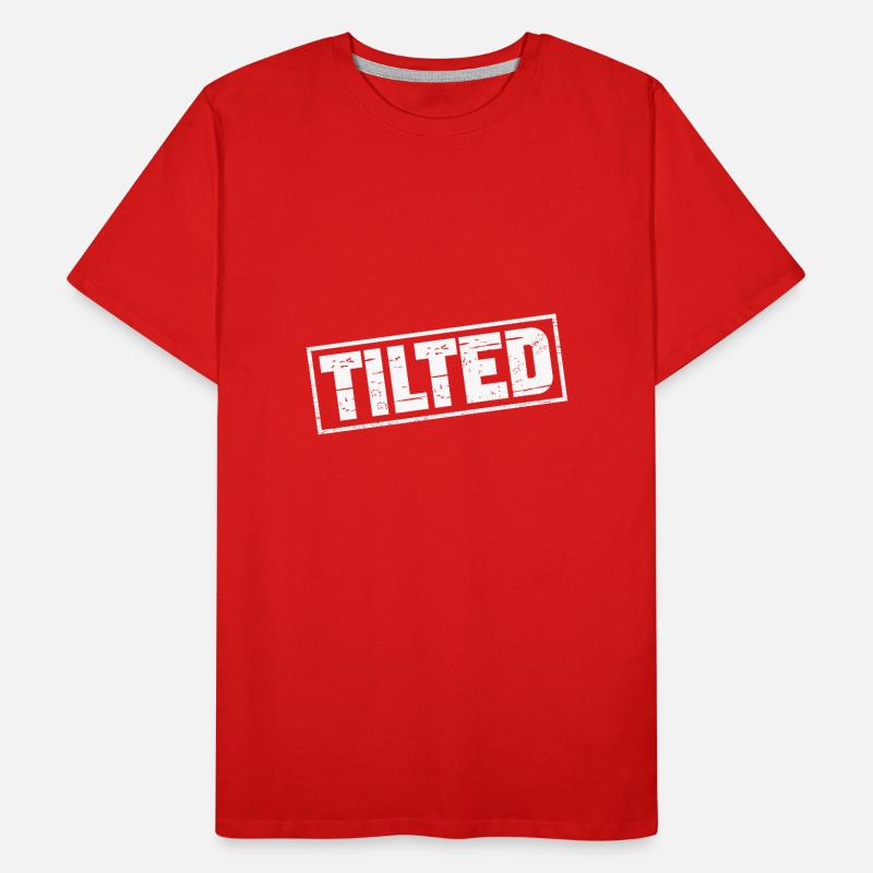 Tilted Pinball Player GIft Idea Men's Premium Organic T-Shirt