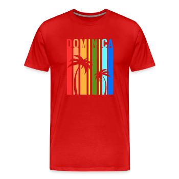 Dominica Caribbean Island Holiday Idea - Men's Premium Organic T-Shirt - red - Front - Damien (186cm)