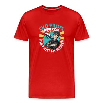 Pilote Aviation Avion Compagnie aérienne Futurs pilotes - T-shirt bio Premium Homme - rouge - Devant - Damien (186cm)