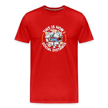 Pilote Aviation Avion Compagnie aérienne Futurs pilotes - T-shirt bio Premium Homme - rouge - Devant - Damien (186cm)