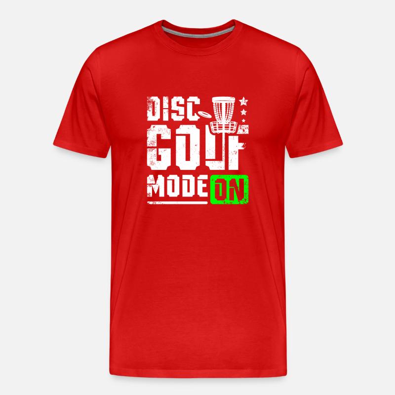 Discs golf mode on - Männer Premium Bio T-Shirt - Rot
