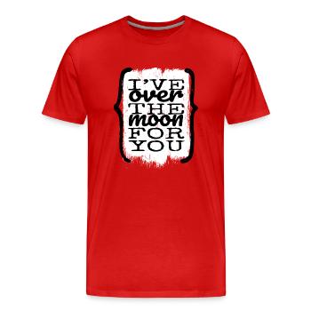 christmas geek astrology happy space ship - Men's Premium Organic T-Shirt - red - Front - Damien (186cm)
