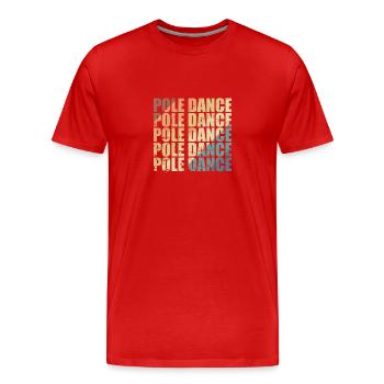 Pole Dance Stange Balance - Männer Premium Bio T-Shirt - Rot - Vorne - Damien (186cm)