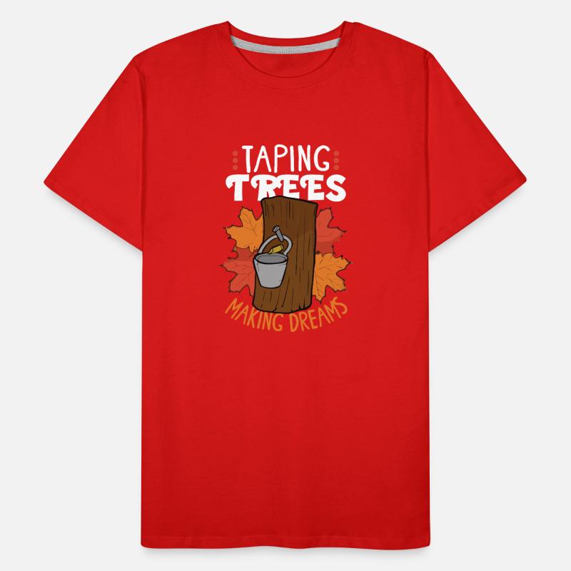 Tradition et cônes de Maple Sirop Canada T-shirt bio Premium Homme