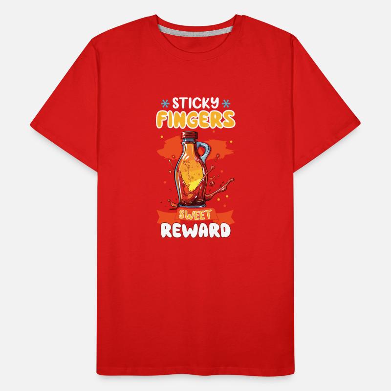Tradition et cônes de Maple Sirop Canada T-shirt bio Premium Homme