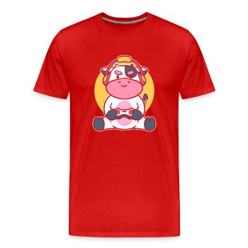 Certified Gamer Spieler - Männer Premium Bio T-Shirt - Rot - Vorne - Damien (186cm)
