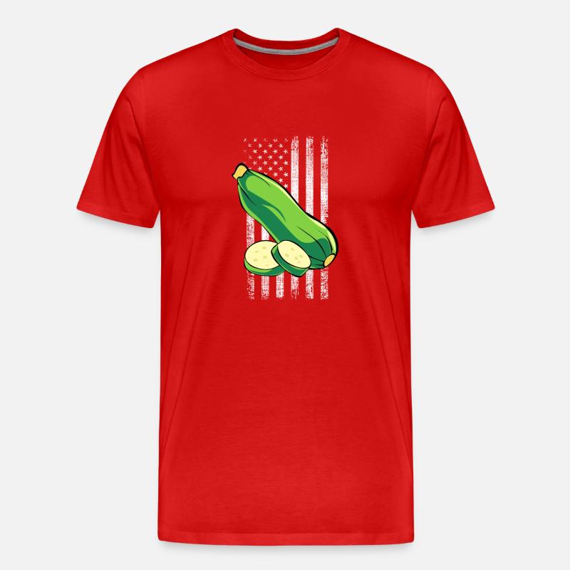 Zucchini - Männer Premium Bio T-Shirt - Rot