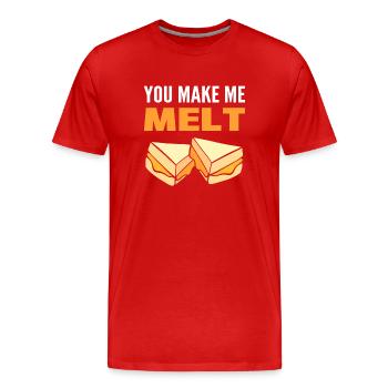 You Make Me Melt Käsemacher - Männer Premium Bio T-Shirt - Rot - Vorne - Damien (186cm)
